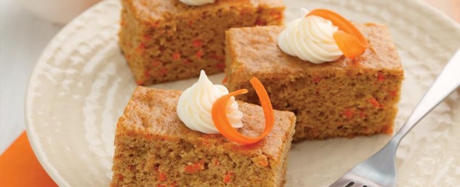 Perfect Portion Carrot Cake Bars